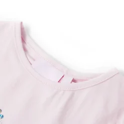 vidaXL Camiseta infantil de manga casquillo rosa suave 104 Rosa claro