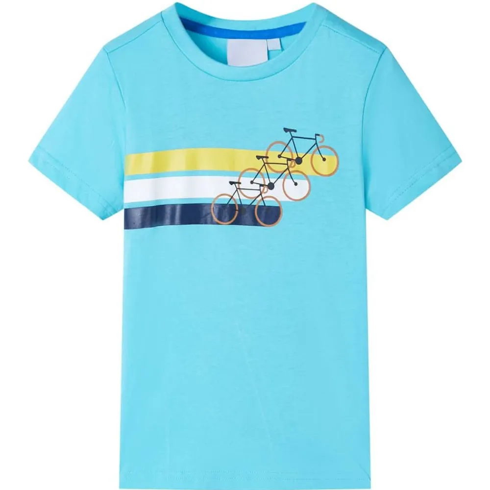 vidaXL Camiseta infantil de manga corta color aguamarina 116 Verde agua Outlet