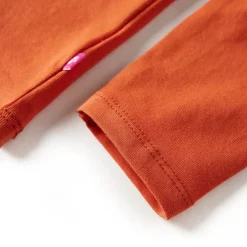 vidaXL Camiseta infantil de manga larga tostado 92 Naranja New