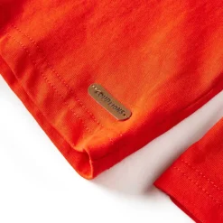vidaXL Camiseta infantil de manga larga brillo 104 Naranja Clearance