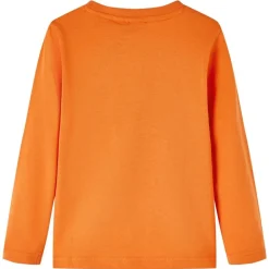 vidaXL Camiseta infantil de manga larga oscuro 92 Naranja Hot