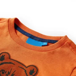 vidaXL Camiseta infantil de manga larga oscuro 92 Naranja Hot