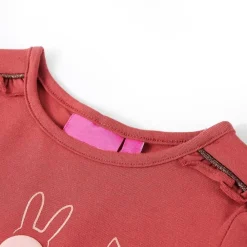 vidaXL Camiseta infantil de manga larga tostado 104 Rosa Online