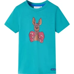vidaXL Ropa Y Accesorios-Camiseta infantil de manga corta color verde oscuro 128