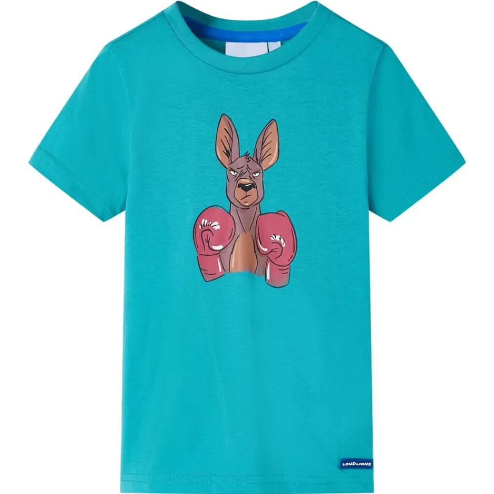 vidaXL Ropa Y Accesorios-Camiseta infantil de manga corta color verde oscuro 128