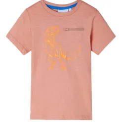 vidaXL Camiseta infantil de manga corta claro 128 Naranja New