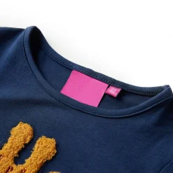 vidaXL Camiseta infantil de manga larga 116 Azul marino Discount