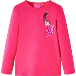 vidaXL Camiseta infantil de manga larga brillante 104 Rosa Discount