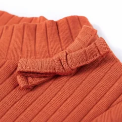 vidaXL Camiseta infantil de manga larga tostado 92 Naranja New
