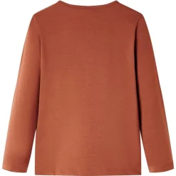 vidaXL Ropa Y Accesorios-Camiseta infantil de manga larga color coñac 128