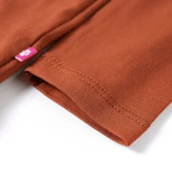 vidaXL Ropa Y Accesorios-Camiseta infantil de manga larga color coñac 128