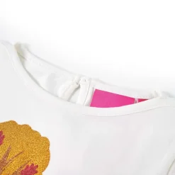 vidaXL Camiseta infantil de manga larga color 116 Crudo Discount
