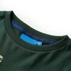 vidaXL Camiseta infantil de manga larga 92 Verde oscuro