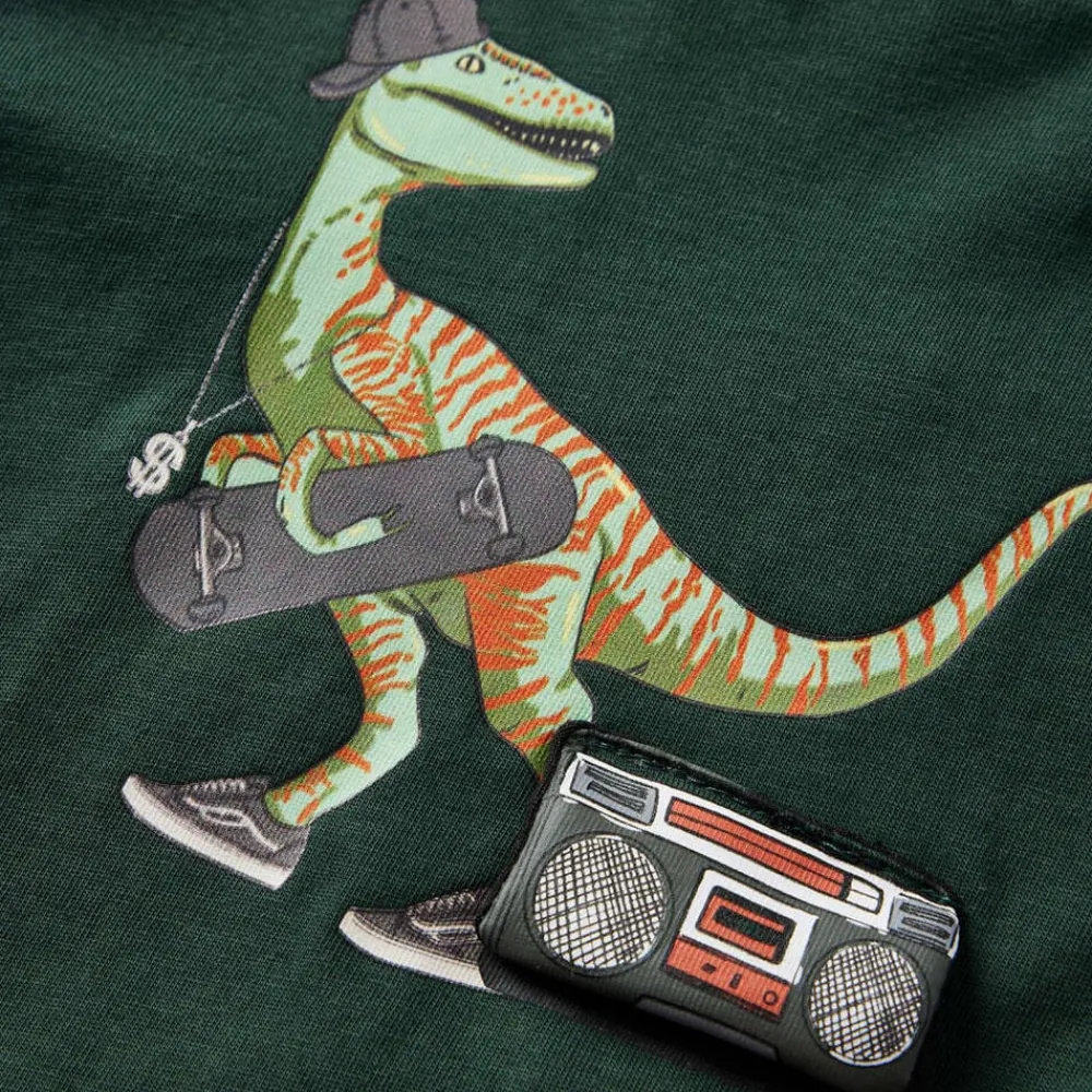 vidaXL Camiseta infantil de manga larga 92 Verde oscuro