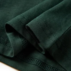 vidaXL Camiseta infantil de manga larga 92 Verde oscuro