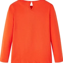 vidaXL Camiseta infantil de manga larga oscuro 92 Naranja Discount