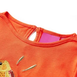 vidaXL Camiseta infantil de manga larga oscuro 92 Naranja Discount