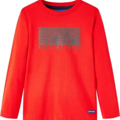 vidaXL Ropa Y Accesorios-Camiseta infantil de manga larga rojo 104