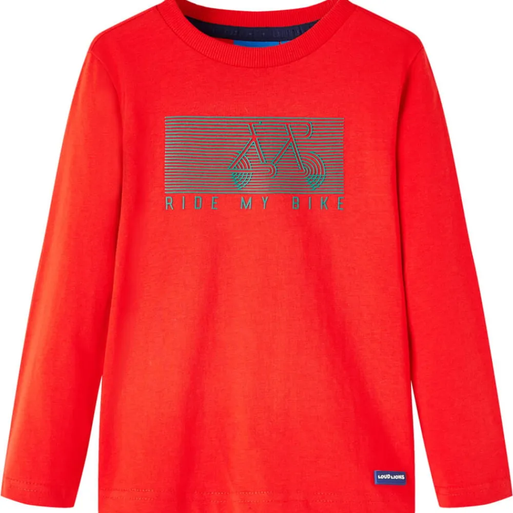 vidaXL Ropa Y Accesorios-Camiseta infantil de manga larga rojo 104