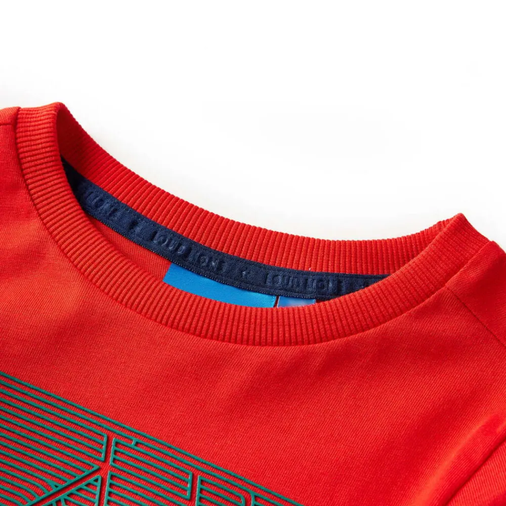 vidaXL Ropa Y Accesorios-Camiseta infantil de manga larga rojo 104