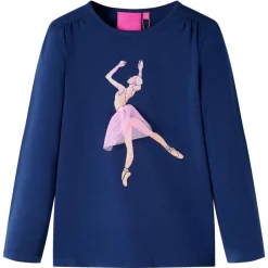 vidaXL Camiseta infantil de manga larga 92 Azul marino Online