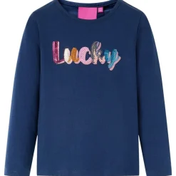 vidaXL Camiseta infantil de manga larga 104 Azul marino Sale