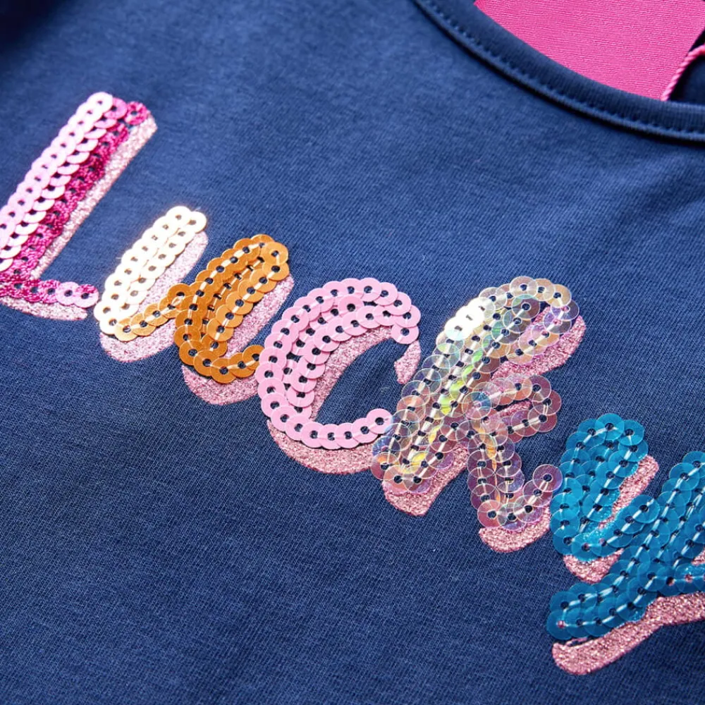 vidaXL Camiseta infantil de manga larga 104 Azul marino Sale