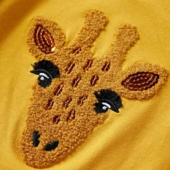vidaXL Camiseta infantil de manga larga oscuro 104 Ocre Best