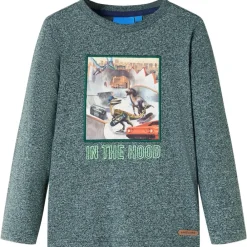 vidaXL Ropa Y Accesorios-Camiseta infantil de manga larga mélange 104