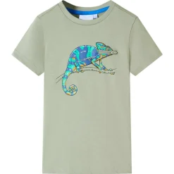 vidaXL Camiseta infantil de manga corta claro 104 Caqui Outlet