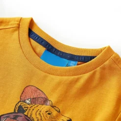 vidaXL Camiseta infantil de manga larga color 104 Ocre