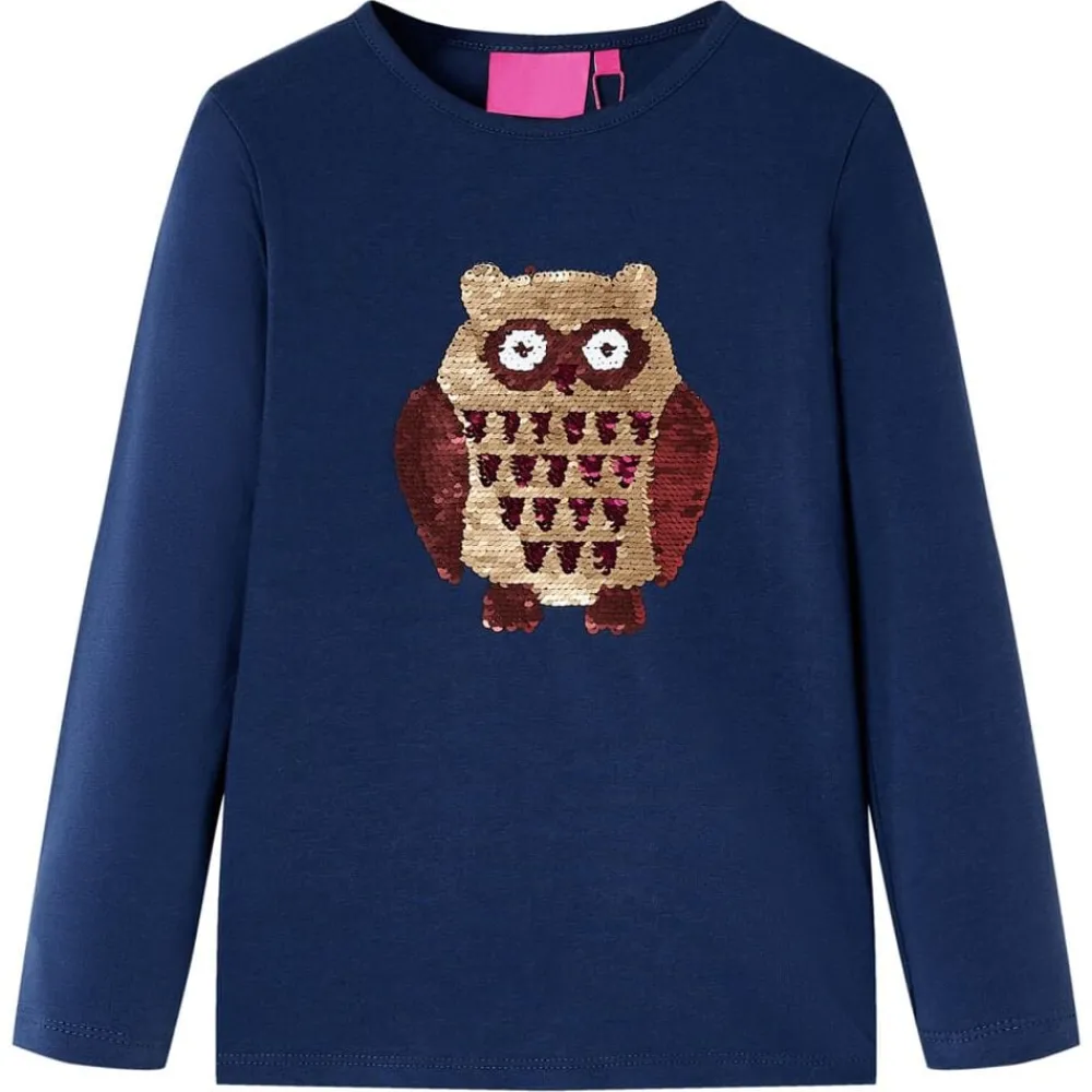 vidaXL Camiseta infantil de manga larga 92 Azul marino Discount