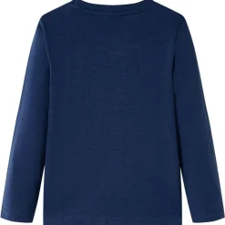 vidaXL Camiseta infantil de manga larga melange 104 Azul marino