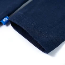 vidaXL Camiseta infantil de manga larga melange 104 Azul marino