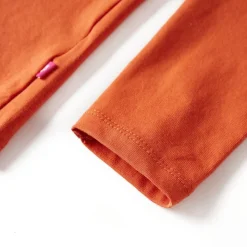 vidaXL Camiseta infantil de manga larga tostado 92 Naranja