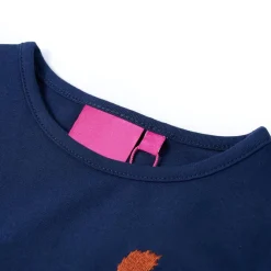 vidaXL Camiseta infantil de manga larga 104 Azul marino Clearance