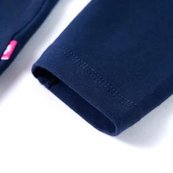 vidaXL Camiseta infantil de manga larga 104 Azul marino Clearance