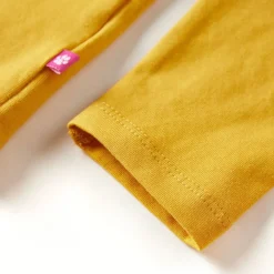 vidaXL Camiseta infantil de manga larga color 116 Ocre New