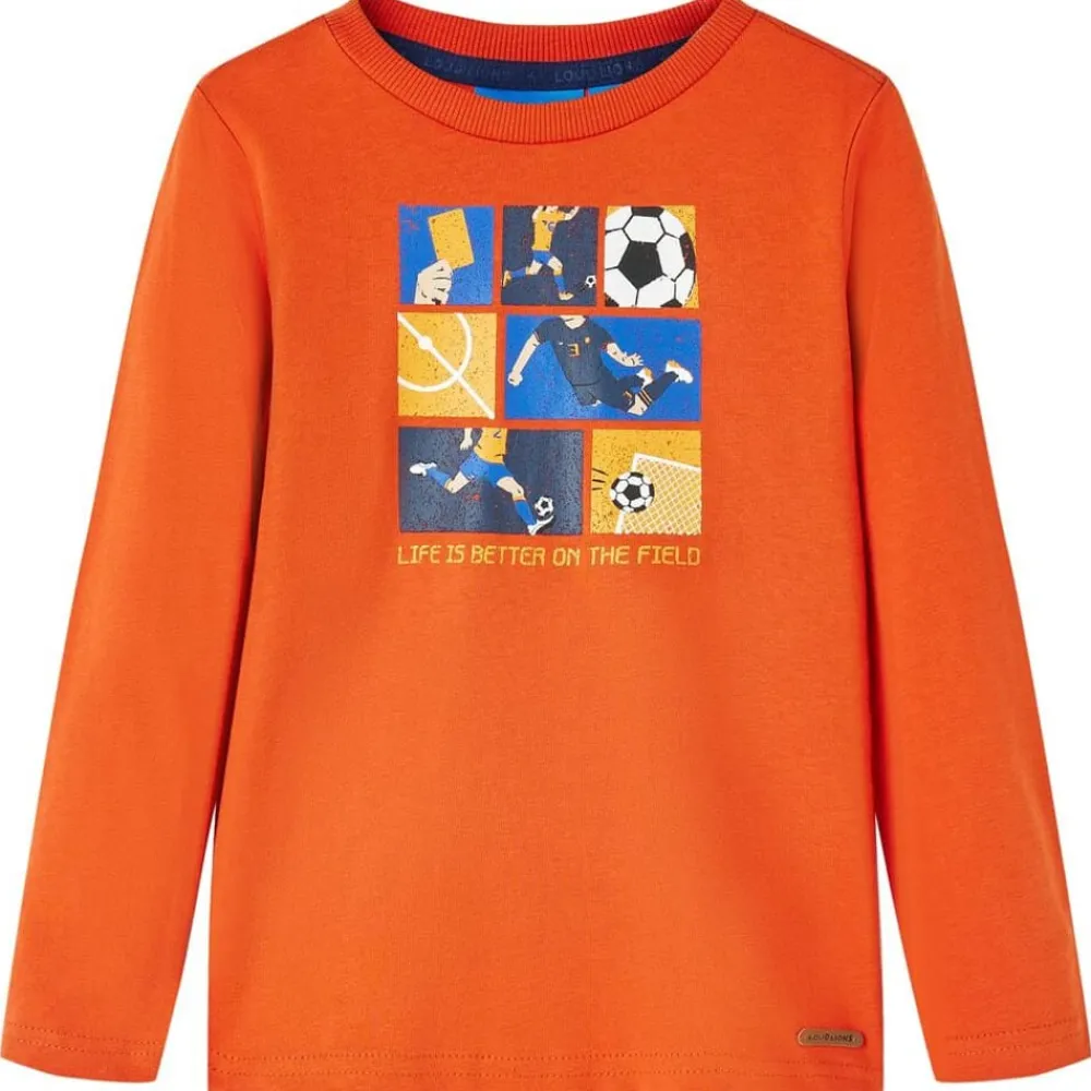 vidaXL Ropa Y Accesorios-Camiseta infantil de manga larga naranja 92