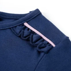 vidaXL Camiseta infantil de manga larga 104 Azul marino