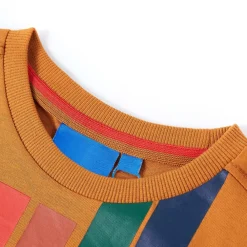 vidaXL Camiseta infantil de manga larga oscuro 104 Ocre Best