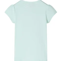 vidaXL Camiseta infantil de manga casquillo claro 128 Menta Discount