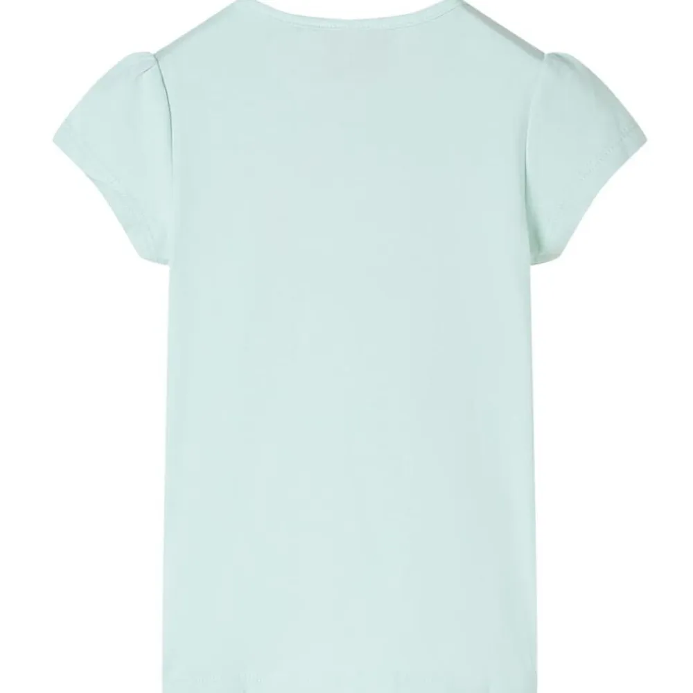 vidaXL Camiseta infantil de manga casquillo claro 128 Menta Discount