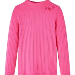 vidaXL Camiseta infantil manga larga de punto elástico brillante 92 Rosa
