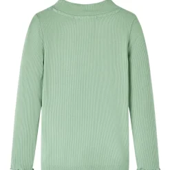 vidaXL Camiseta infantil manga larga cuello alto color oscuro 128 Menta Outlet