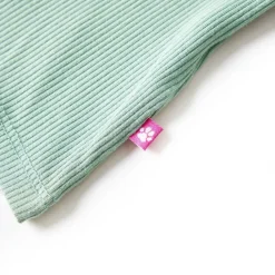 vidaXL Camiseta infantil manga larga cuello alto color oscuro 128 Menta Outlet