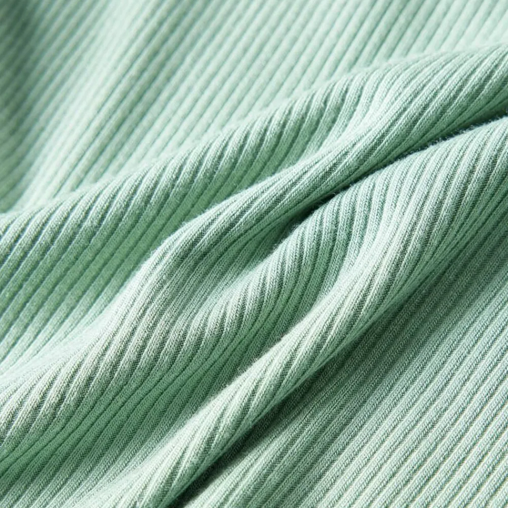 vidaXL Camiseta infantil manga larga cuello alto color oscuro 128 Menta Outlet