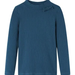 vidaXL Camiseta infantil manga larga de punto elástico 104 Azul marino Hot