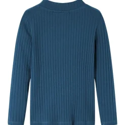 vidaXL Camiseta infantil manga larga de punto elástico 104 Azul marino Hot