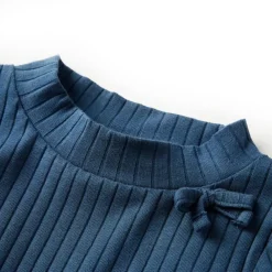 vidaXL Camiseta infantil manga larga de punto elástico 104 Azul marino Hot